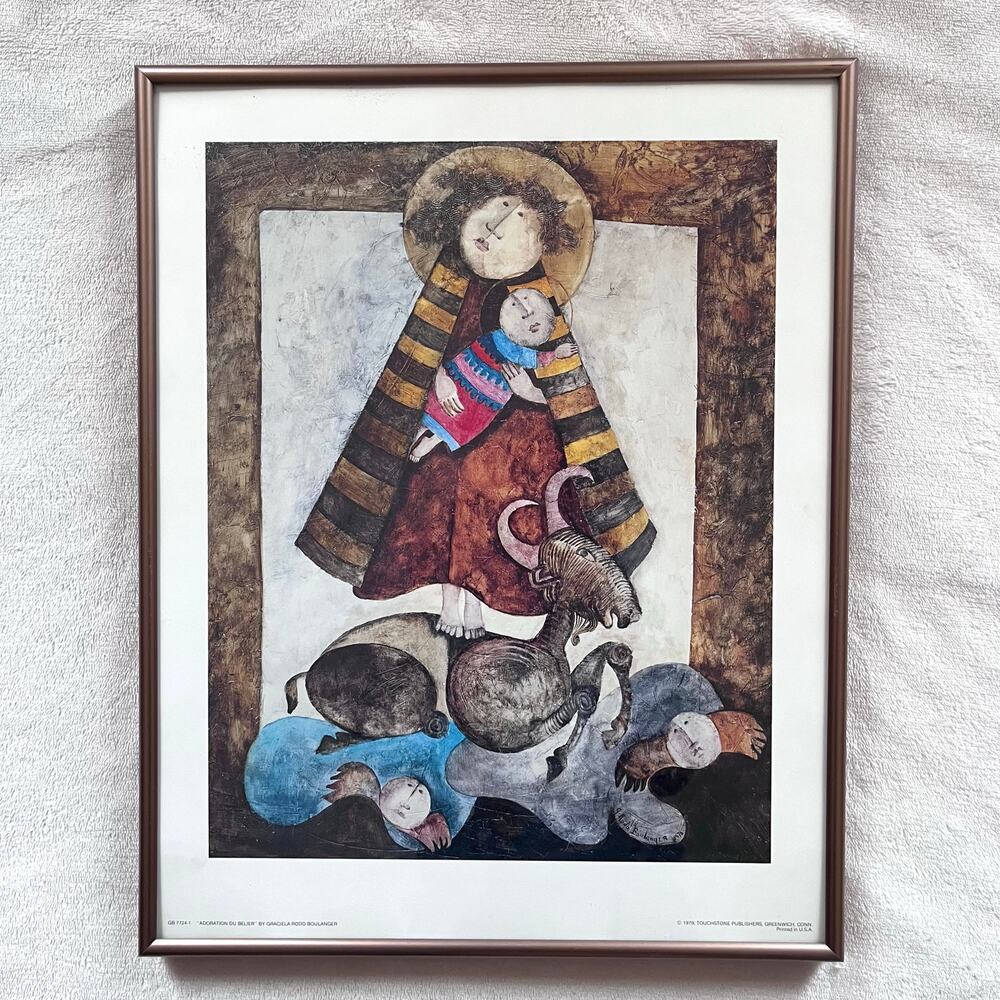 Vintage Graciela Rodo Boulanger Framed Print Adoration Du Belier Copyright 1979